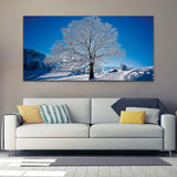 Blue Tree & Sky Canvas Wall Painting & Arts