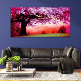 Beautiful Pink Tree Canvas Wall Painting