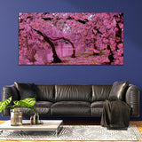 Pink Tree Canvas Wall Painting