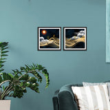 Beautiful Forest Modern Abstract Canvas  Set of 2 Wall Art