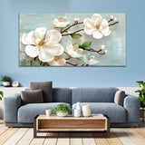 Beautiful White Flower Canvas Wall Painting