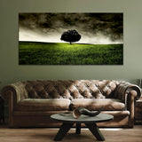 Beautiful Sky with Single Tree Canvas Wall Painting