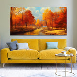 Beautiful Tree with River Canvas Wall Painting