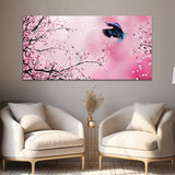 Beautiful Birds with Pink Canvas Wall Paintings & Arts