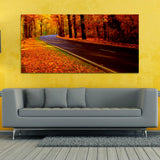 Beautiful Forest with Highway Canvas Wall Painting