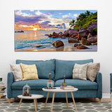 Beautiful Sunset with Beach Canvas Wall Painting & Art