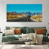 Beautiful Mountain Road Running Car Canvas Wall Painting