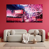 Beautiful Pink Tree Canvas Wall Painting