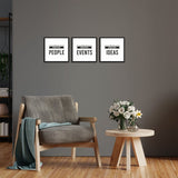 People, Events, Ideas Best Motivational Quotes Wall Hanging Frame Set of 3