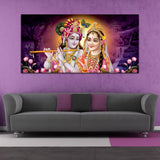 Radha Krishna Multicolor Canvas Wall Painting