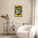 Work Hard Dream Big Single Wooden Wall Frame