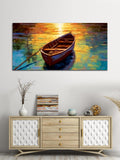 Premium Modern Boat with Water Canvas Wall Painting & Arts