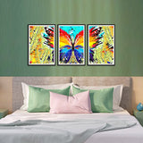 Butterfly Abstract Canvas Wall Frame Set of 3