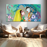 Beautiful Lord Radha Krishna Canvas Wall Painting