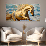 Horse Running under Water Canvas Wall Painting