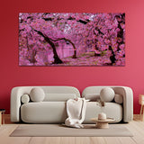 Pink Tree Canvas Wall Painting