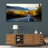 Beautiful Mountain Scenery with Forest and Highway Wall Painting