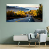 Beautiful Mountain Scenery with Forest and Highway Wall Painting