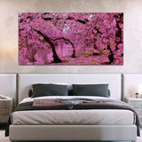 Pink Tree Canvas Wall Painting