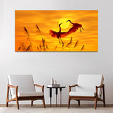 Two Birds with Sunrise Canvas Wall Painting