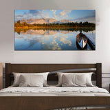 Mountaing with River and Forest Canvas Wall Painting