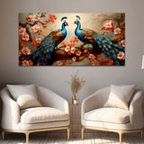 Beautiful Blue Peacock Canvas Wall Painting