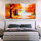 Abstract Forest Tree Wall Painting