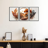 Beautiful Flower Set of 3 Wall Arts & Frames