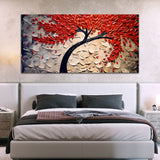 Abstract Red Tree Canvas Wall Painting &Arts