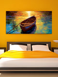 Premium Modern Boat with Water Canvas Wall Painting & Arts