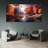 Colorful Mountain Trees Convas Wall Painting & Arts