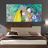 Beautiful Lord Radha Krishna Canvas Wall Painting