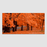 Orange Color Tree with Road Canvas Wall Painting