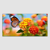 Flowers Yellow-Blue Canvas Wall Painting