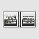 Beautiful Thoughts with Premium Set of 2 Wall Frames