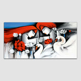 Abstract Lord Radha Krishna Canvas Wall Painting