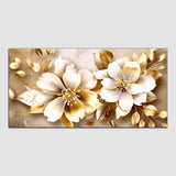 White and Yellow Flower Canvas Wall Painting & Arts