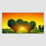 Beautiful Tree with Sunrise Canvas Wall Painting Wall Painting