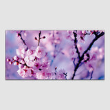 White and Pink Tree with Flower Canvas Wall Painting