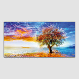 Colorful Tree with Blue Sky Canvas Wall Painting & Arts