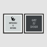 Impossible is Nothing Set of 2 Wall Frames & Art