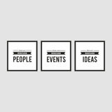 People, Events, Ideas Best Motivational Quotes Wall Hanging Frame Set of 3