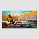 Boat under Water with Blue Sky Abstract Wall Painting & Arts