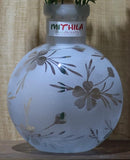 ROUND GLASS VASE WITH ARTIFICIAL MONEY PLANT-LARGE