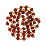 Rudraksh Mala-PanchDhatu Metal Covering 54 + 1 Beads Size 7mm